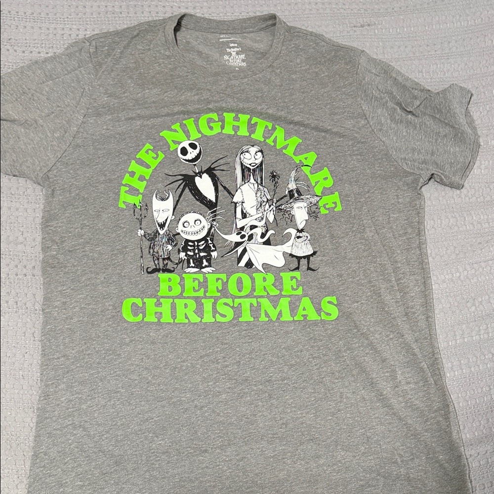 Old Navy Gray Nightmare Before Christmas Tee